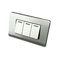 Stainless Steel Panel 3 Gang 1 Way Wall Switches And Sockets