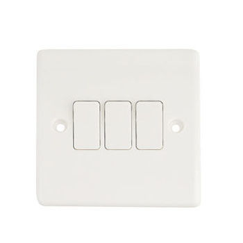 Small Button Wall Switch Socket 3 Sets 1 Street Light Switch